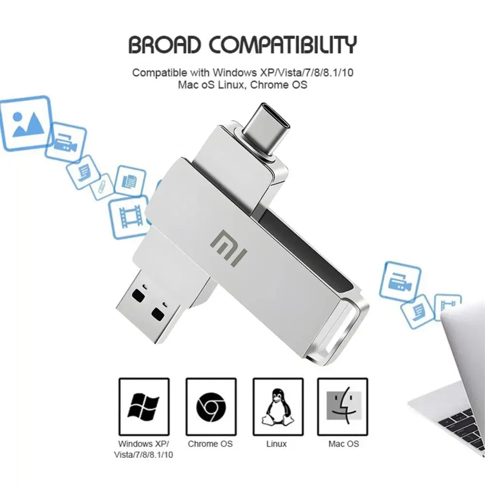 Xiaomi Type C USB Flash Drives 2TB Pendrive USB 3.0 Interface Pen Drive OTC Large Capacity 16TB U Disk Memory Stick For Phone PC