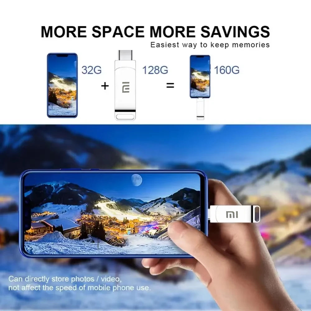 Xiaomi Type C USB Flash Drives 2TB Pendrive USB 3.0 Interface Pen Drive OTC Large Capacity 16TB U Disk Memory Stick For Phone PC