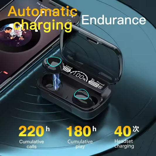 New Arrival M10 Earphone Wireless Headset High Quality Perfect Sound Earbuds Sports Game Music BT Headphone with Power Bank